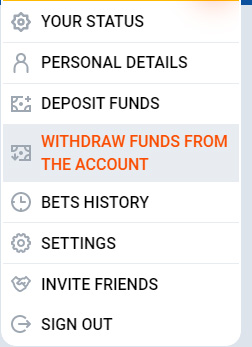 Withdraw from account at MostBet