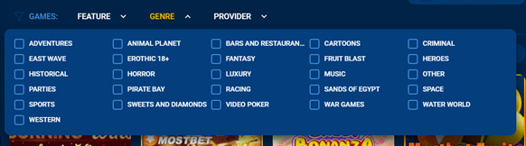Genres in Casino